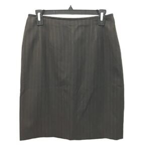 Kasper Brown PinStripe Pencil Career Skirt, 8